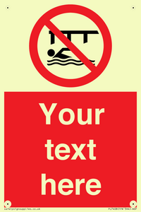 Custom Do not swim in the vicinity of piers